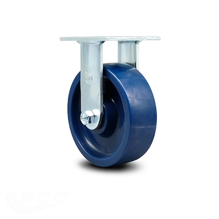 Service Caster 6 Inch Solid Polyurethane Wheel Rigid Caster with Ball Bearing SCC-30R620-SPUB